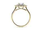 Berkeley Halo Yellow Gold 18k Cushion Engagement Ring