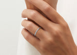 Adarna White Gold 18k Half Set Eternity Ring