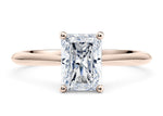 Hope Solitaire Rose Gold 18k Radiant Engagement Ring