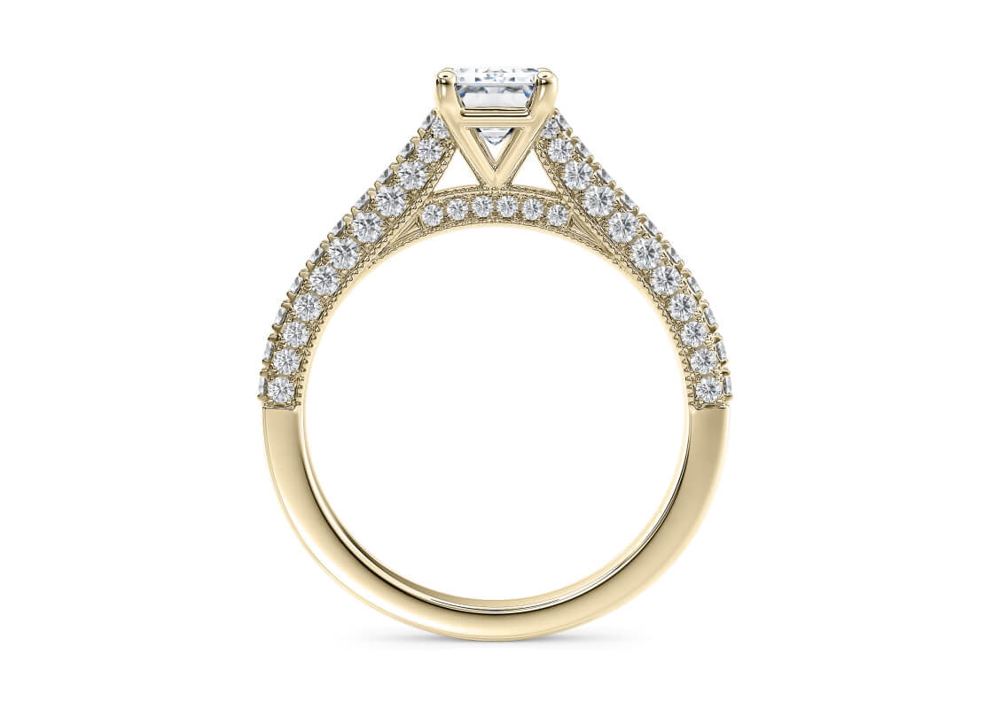 Bloomsbury Vintage Yellow Gold 18k Emerald Engagement Ring