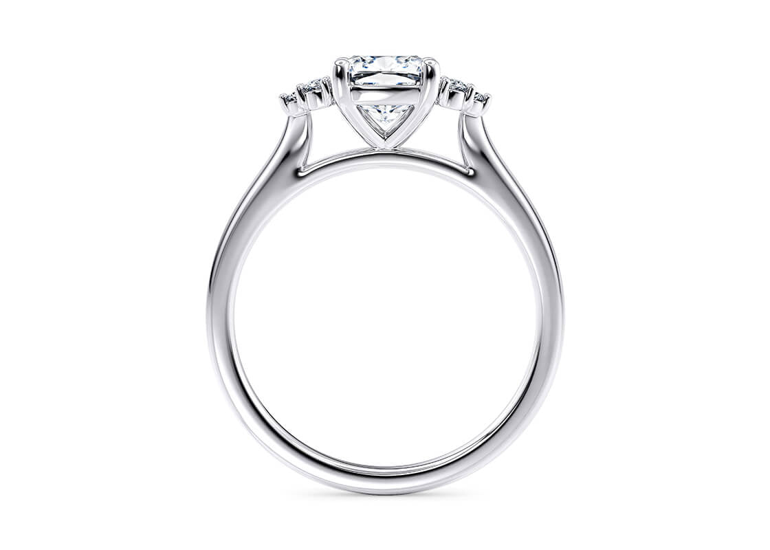 Rosa Vintage Platinum Cushion Engagement Ring