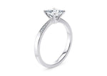 Delicacy Vintage Platinum Princess Engagement Ring