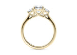 Valencia Trilogy Yellow Gold 18k Cushion Engagement Ring