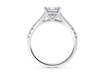 Oxford Diamond Band Platinum Princess Engagement Ring
