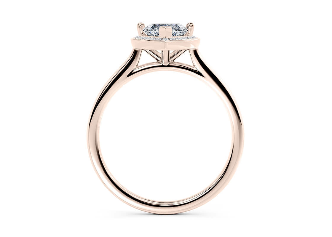 Minerva Halo Rose Gold 18k Marquise Engagement Ring