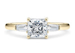 Alexandria Trilogy Yellow Gold 18k Princess Engagement Ring