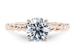 Ascot Solitaire Rose Gold 18k Round Engagement Ring