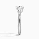 Comfort Fit 2mm Six-Prong Solitaire Ring Platinum Heart Engagement Ring