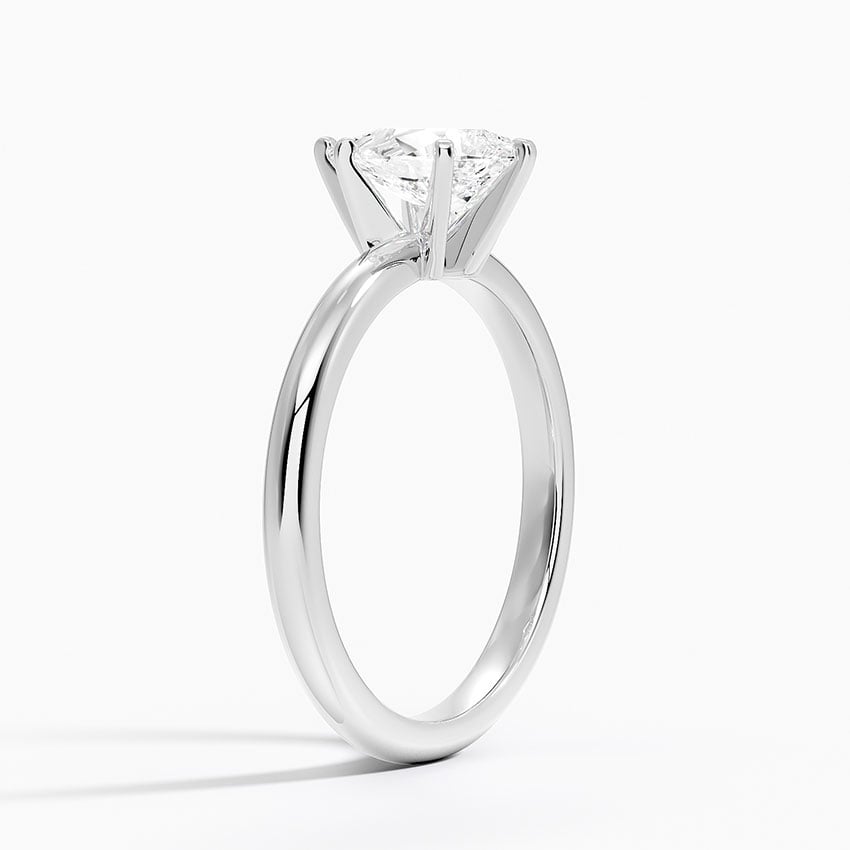 Comfort Fit 2mm Six-Prong Solitaire Ring Platinum Pear Engagement Ring