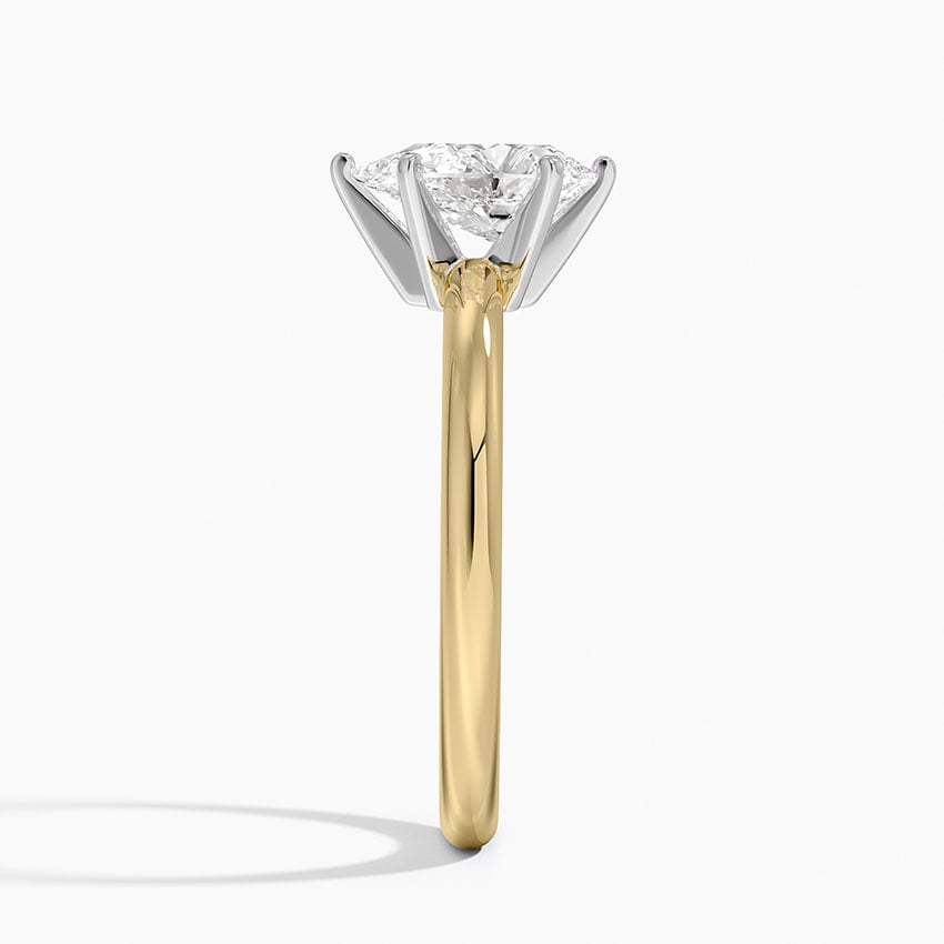 Comfort Fit 2mm Six-Prong Solitaire Ring Yellow Gold 18k Pear Engagement Ring