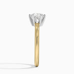 Comfort Fit 2mm Six-Prong Solitaire Ring Yellow Gold 18k Round Engagement Ring
