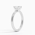 Comfort Fit 2mm Solitaire Ring Platinum Asscher Engagement Ring