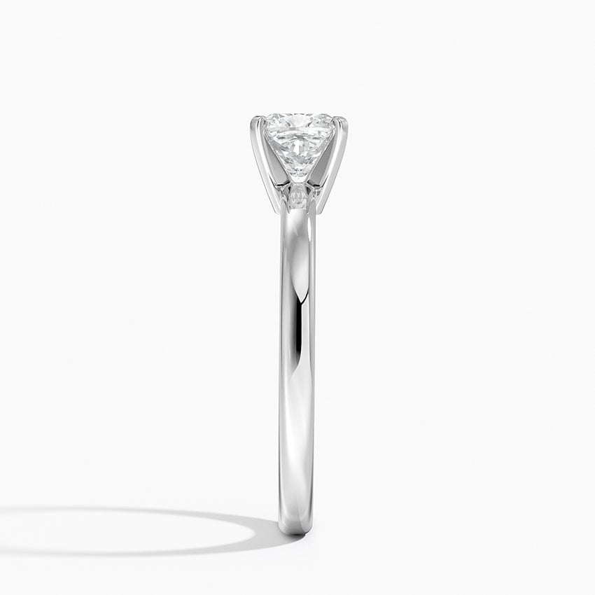 Comfort Fit 2mm Solitaire Ring Platinum Cushion Engagement Ring
