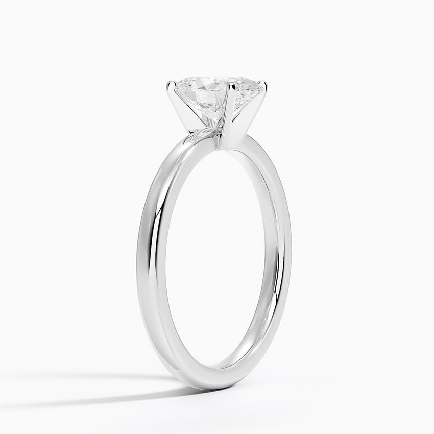 Comfort Fit 2mm Solitaire Ring Platinum Oval Engagement Ring