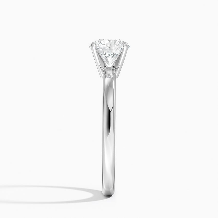 Comfort Fit 2mm Solitaire Ring Platinum Round Engagement Ring
