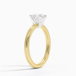 Comfort Fit 2mm Solitaire Ring Yellow Gold 18k Round Engagement Ring