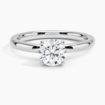 Comfort Fit 2mm Six-Prong Solitaire Ring Platinum Round Engagement Ring