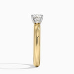 Comfort Fit 3mm Ring Yellow Gold 18k Cushion Engagement Ring