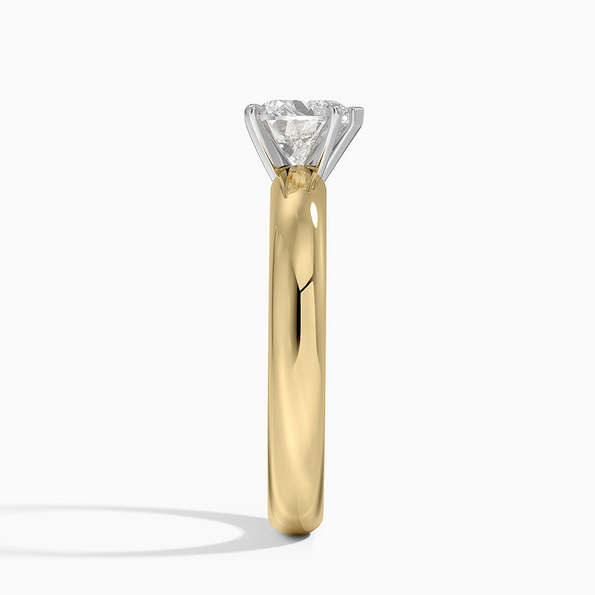 Comfort Fit 3mm Ring Yellow Gold 18k Heart Engagement Ring