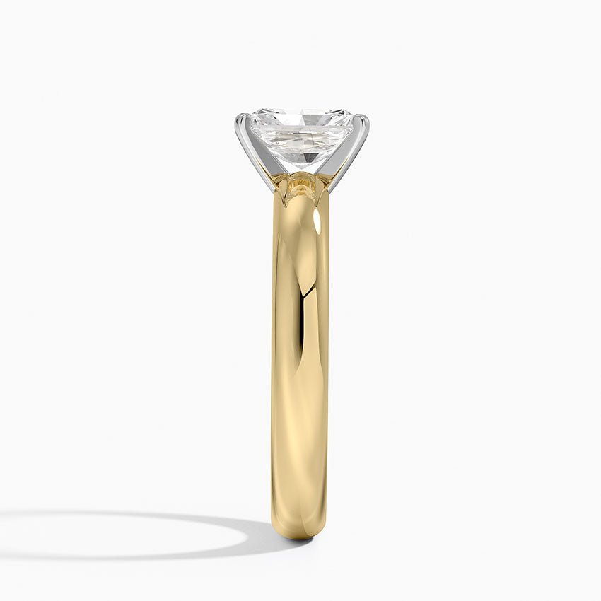Comfort Fit 3mm Ring Yellow Gold 18k Radiant Engagement Ring