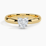 Comfort Fit 3mm Ring Yellow Gold 18k Heart Engagement Ring