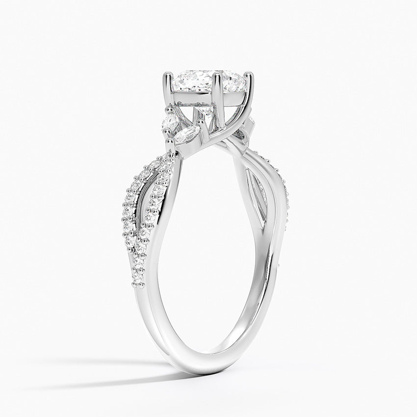Luxe Willow Diamond Ring (1/4 ct. tw.) Platinum Cushion Engagement Ring