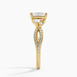 Luxe Willow Diamond Ring (1/4 ct. tw.) Yellow Gold 18k Emerald Engagement Ring