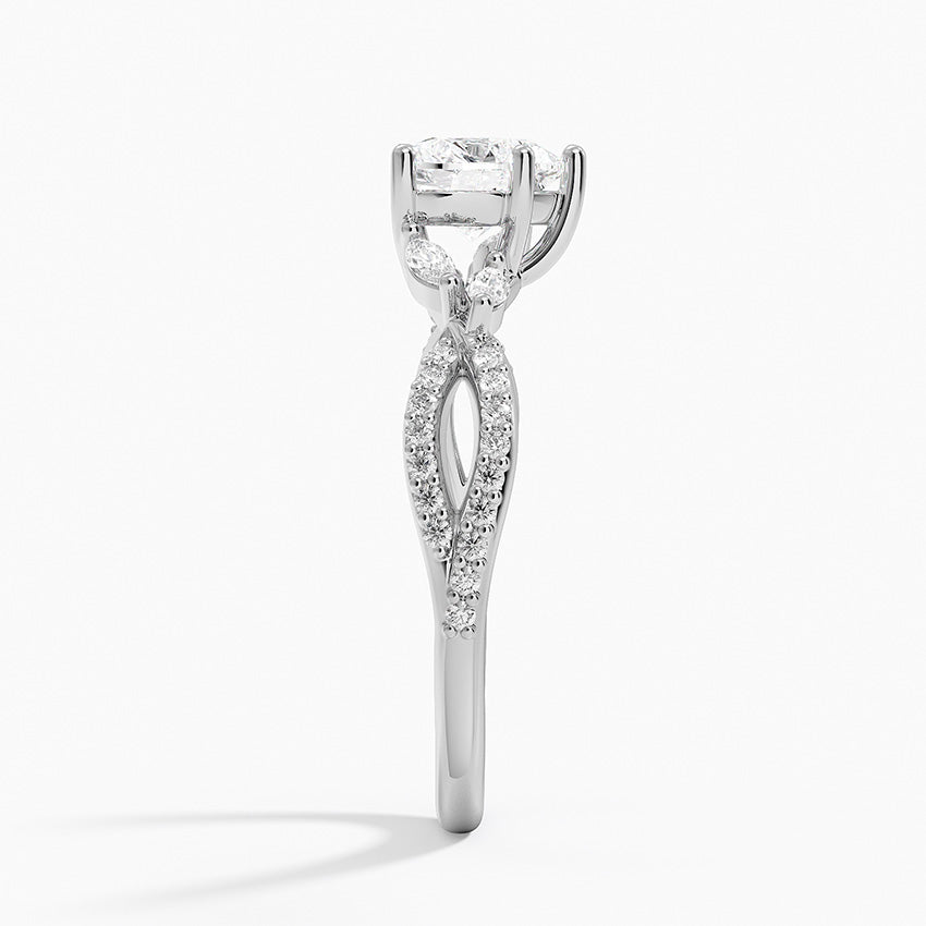 Luxe Willow Diamond Ring (1/4 ct. tw.) Platinum Heart Engagement Ring