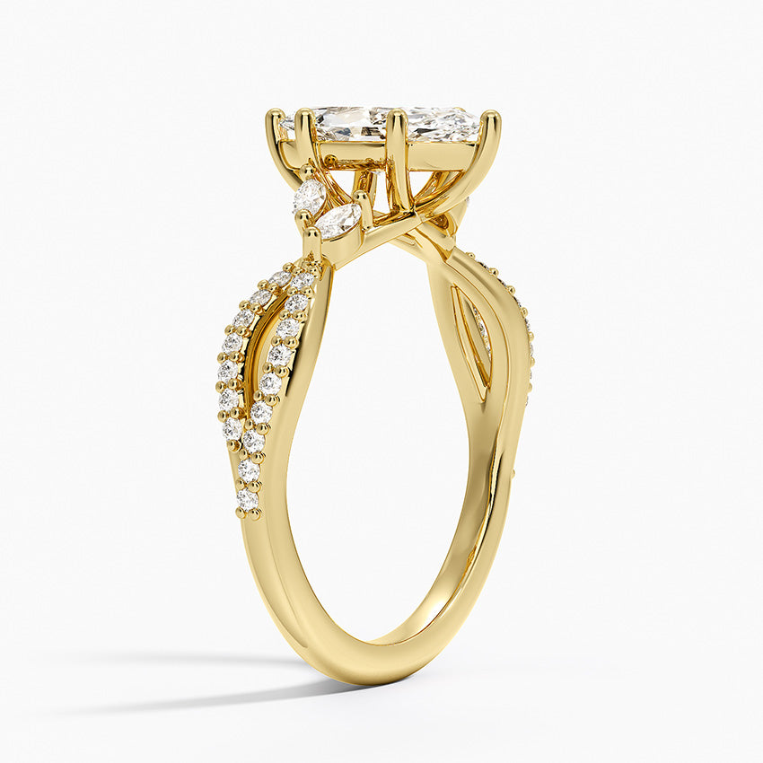 Luxe Willow Diamond Ring (1/4 ct. tw.) Yellow Gold 18k Marquise Engagement Ring