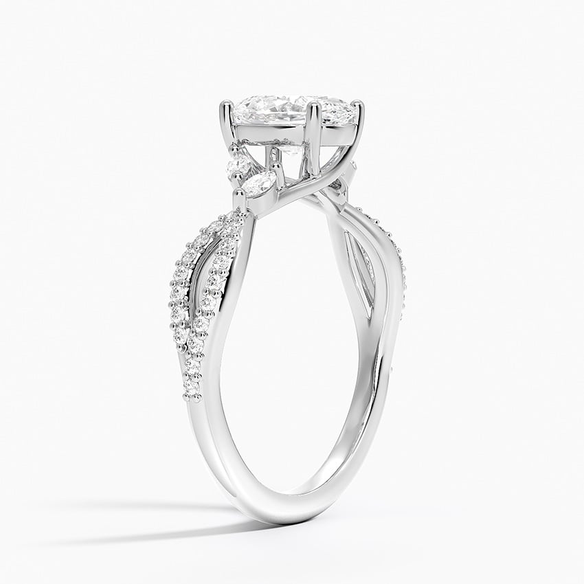 Luxe Willow Diamond Ring (1/4 ct. tw.) Platinum Oval Engagement Ring