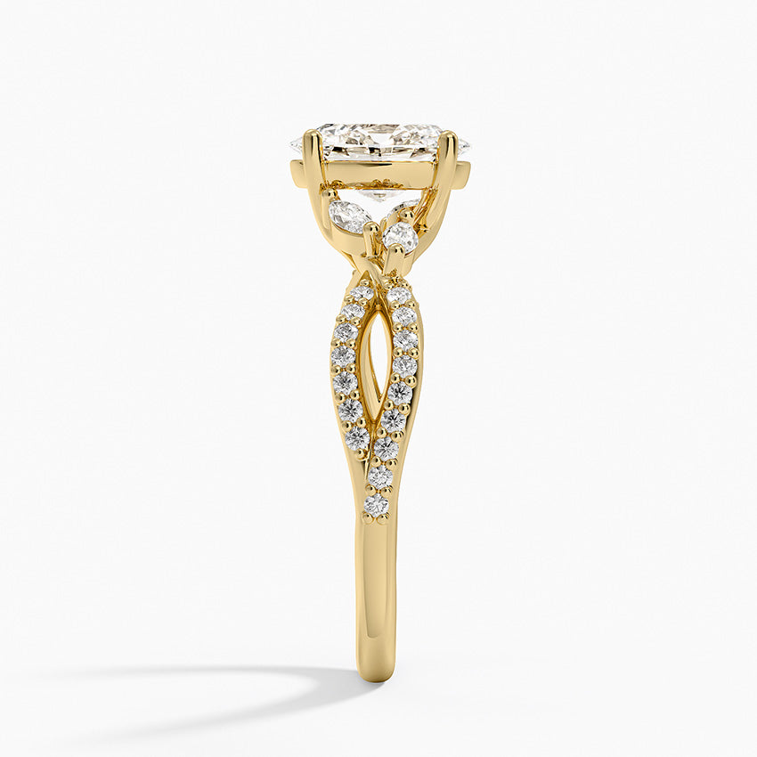 Luxe Willow Diamond Ring (1/4 ct. tw.) Yellow Gold 18k Oval Engagement Ring