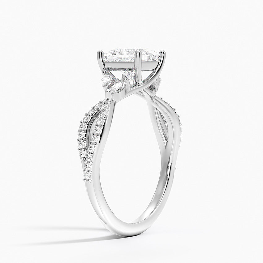 Luxe Willow Diamond Ring (1/4 ct. tw.) Platinum Princess Engagement Ring