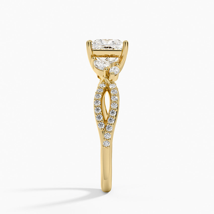 Luxe Willow Diamond Ring (1/4 ct. tw.) Yellow Gold 18k Princess Engagement Ring