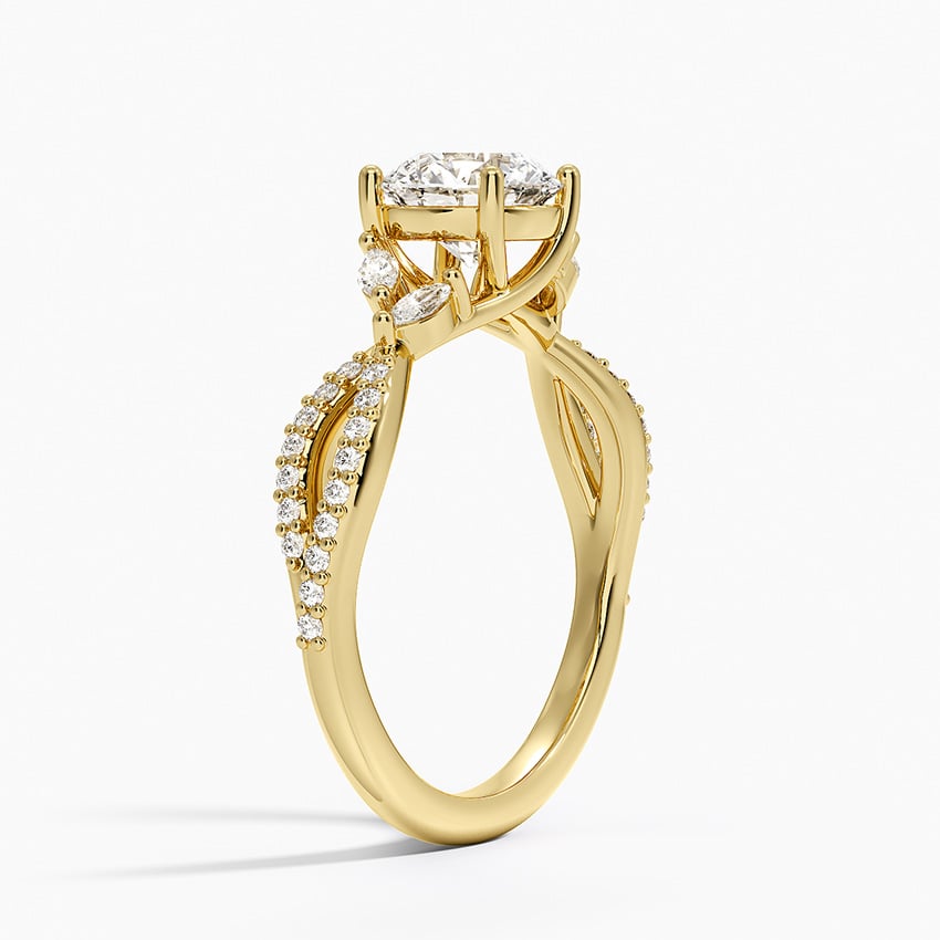 Luxe Willow Diamond Ring (1/4 ct. tw.) Yellow Gold 18k Round Engagement Ring