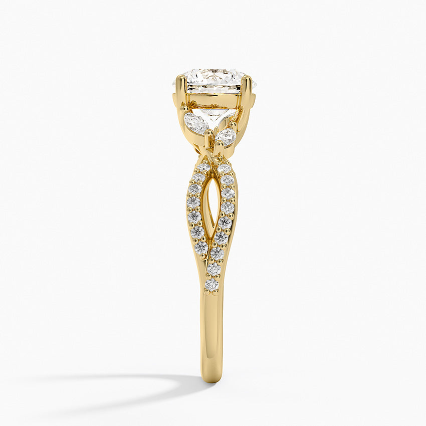 Luxe Willow Diamond Ring (1/4 ct. tw.) Yellow Gold 18k Round Engagement Ring