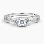 Luxe Willow Diamond Ring (1/4 ct. tw.) Platinum Asscher Engagement Ring
