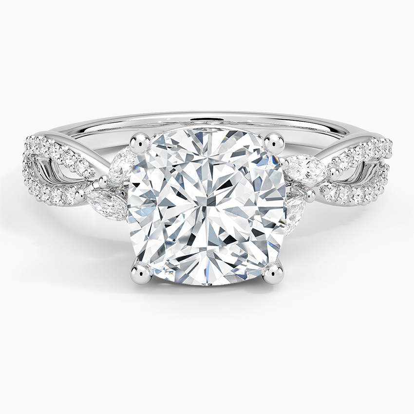 Luxe Willow Diamond Ring (1/4 ct. tw.) Platinum Cushion Engagement Ring