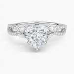 Luxe Willow Diamond Ring (1/4 ct. tw.) Platinum Heart Engagement Ring