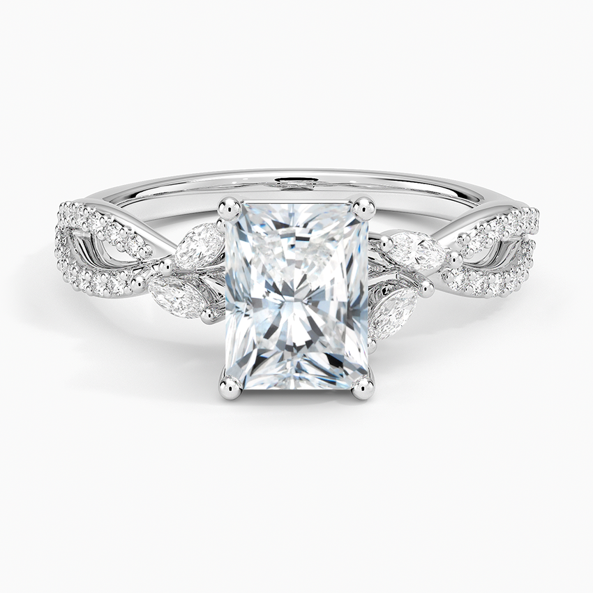 Luxe Willow Diamond Ring (1/4 ct. tw.) Platinum Radiant Engagement Ring