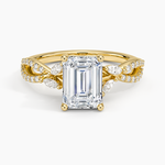 Luxe Willow Diamond Ring (1/4 ct. tw.) Yellow Gold 18k Emerald Engagement Ring