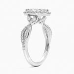 Luxe Willow Halo Diamond Ring (2/5 ct. tw.) Platinum Marquise Engagement Ring