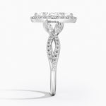 Luxe Willow Halo Diamond Ring (2/5 ct. tw.) Platinum Marquise Engagement Ring