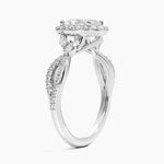 Luxe Willow Halo Diamond Ring (2/5 ct. tw.) Platinum Oval Engagement Ring