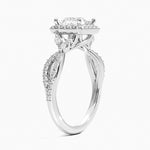 Luxe Willow Halo Diamond Ring (2/5 ct. tw.) Platinum Princess Engagement Ring