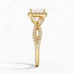 Luxe Willow Halo Diamond Ring (2/5 ct. tw.) Yellow Gold 18k Princess Engagement Ring