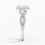 Luxe Willow Halo Diamond Ring (2/5 ct. tw.) Platinum Radiant Engagement Ring