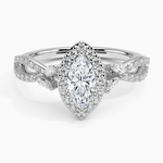 Luxe Willow Halo Diamond Ring (2/5 ct. tw.) Platinum Marquise Engagement Ring
