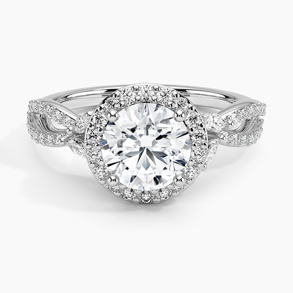 Luxe Willow Halo Diamond Engagement Ring