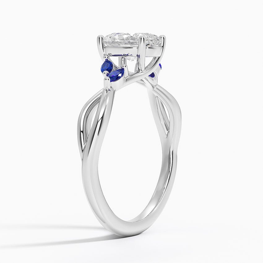 Willow Ring With Sapphire Accents Platinum Oval Engagement Ring