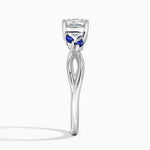 Willow Ring With Sapphire Accents Platinum Radiant Engagement Ring